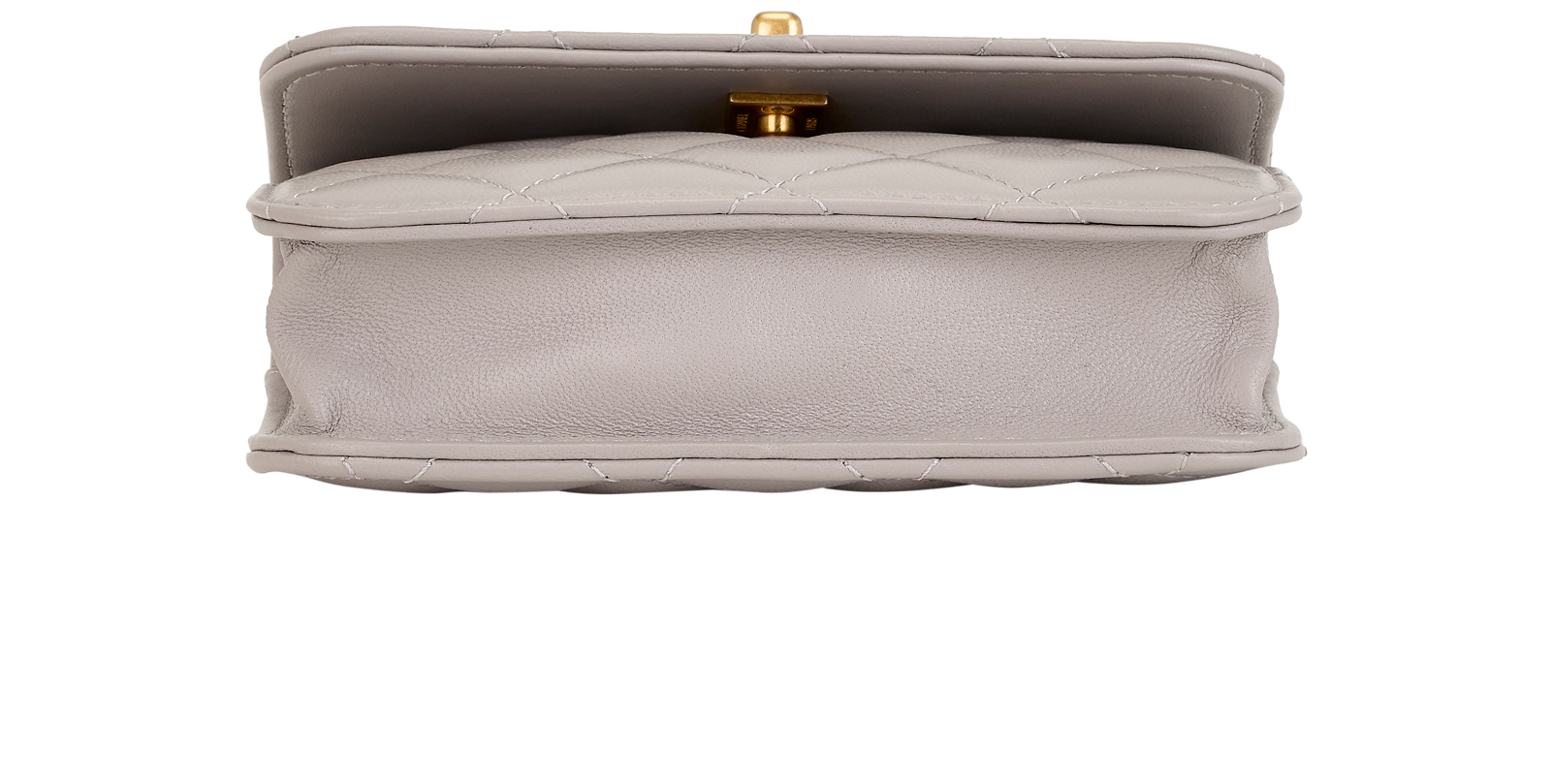 Pearl Crush Mini Wallet On Chain, &pound;2,100, Handbags, Grey, Lambskin Leather, Top view